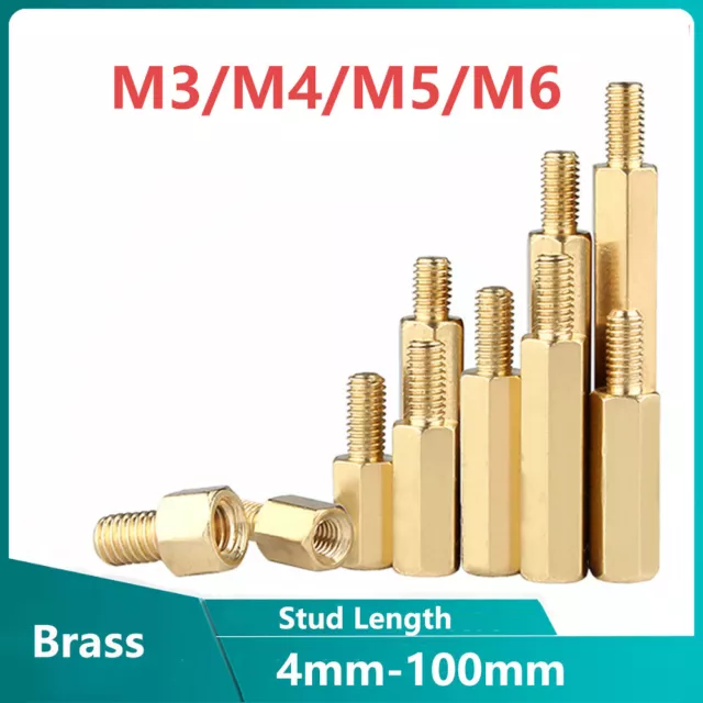 M3 M4 M5 M6 Male Female Spacer Thread Pillar Hex Hexagonal Brass Studs Standoff