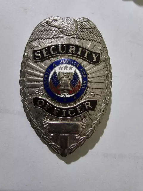 Obsolete Badge Chief Of Security  Village Eagle Top Intricate Design ****