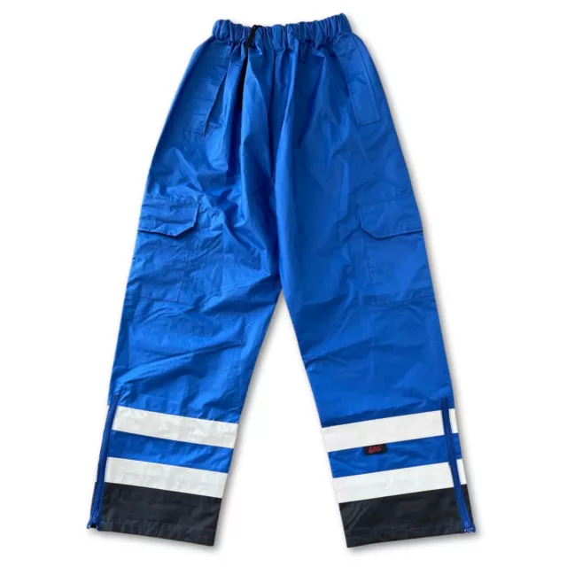 GSS  High Visibility 6813/6816 Safety Rain Pants Men’s Size L/XL Blue Workwear