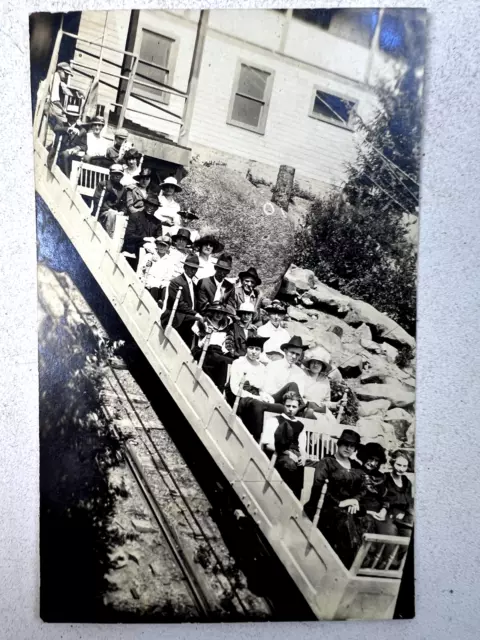 Vintage Pikes Peak Manitou Scenic Incline Railway Tram Real Photo Postcard Lot 3