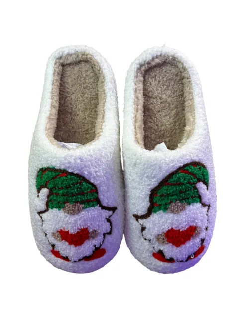 Comfy Valentines Heart Slip On Sherpa Slippers | Women's Size 7.5 - 8