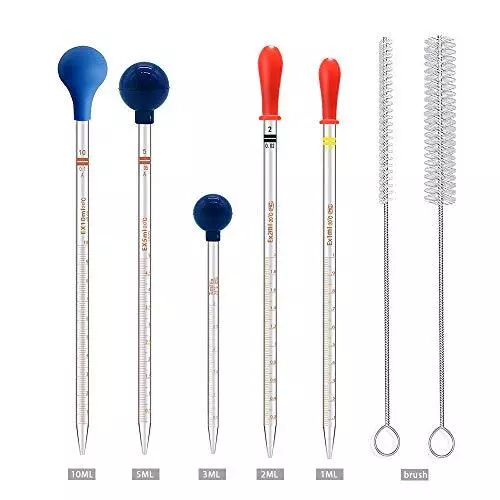 5 Stück Glas Pipetten Dropper Tropfpipette Transfer Pipette Flüssigkeiten Leb...