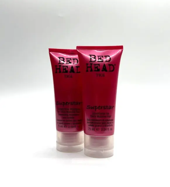 2x Tigi Bed Head BH SUPERSTAR Conditioner & Shampoo MINI  75ml G182