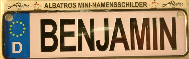 BENJAMIN MINI-NAMENSSCHILD (KFZ - Autokennzeichen)