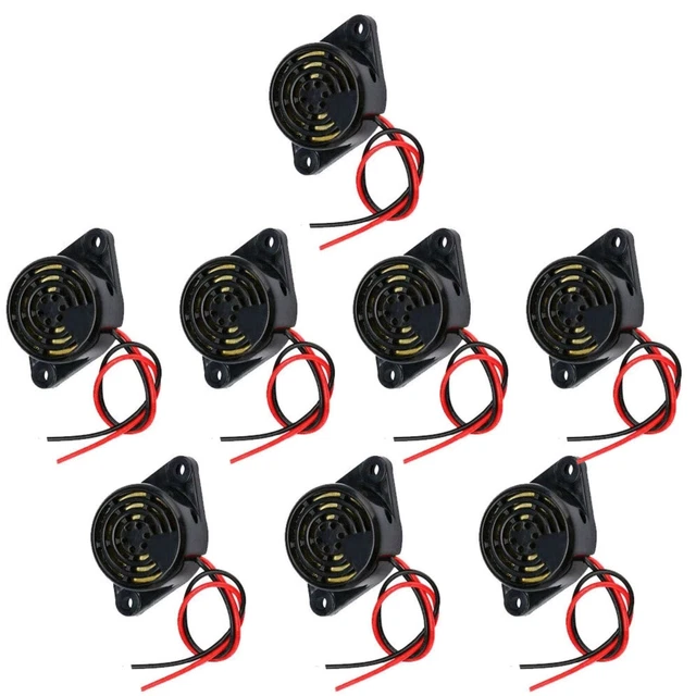 8PCS ACTIVE ELECTRONIC Buzzer DC3-24V 95dB Piezo Alarm Sounder ...