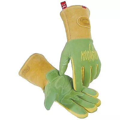 1816 revolution Deerskin FR Foam Fleece Lined MIG/Stick Welding Gloves, X-Large,