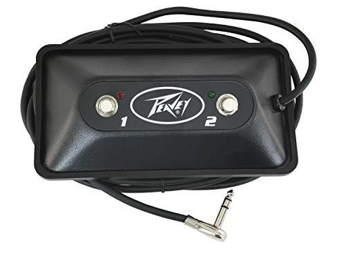 Multi-purpose 2-button footswitch with LEDs Sturdy molded housing Quality metal