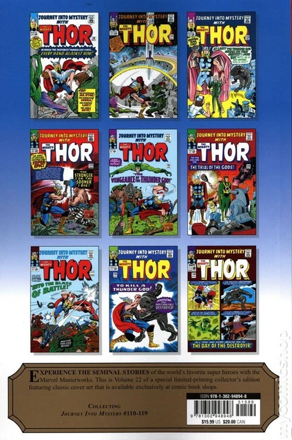 Mighty Marvel Masterworks The Mighty Thor TPB #3B-1ST NM 2023 Stock Image 2