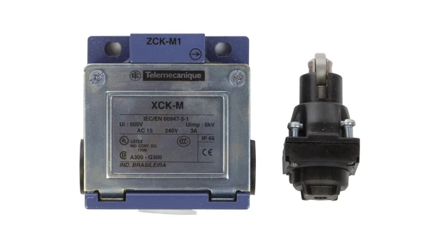 Endschalter 1R 1Z Metalldrücker mit Sprungfunktion und Stahlrolle XCKM10 /T1DE