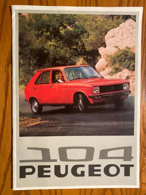 1976 Peugeot 104 Sales Brochure - French Text - Berline GL & L - Printed 7-75