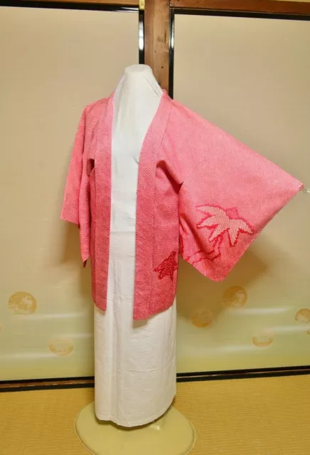 Silk Shibori HAORI Women Japanese vintage Kimono Jacket /951