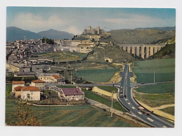 UM PG 07 Spoleto panorama  viaggiata 1980