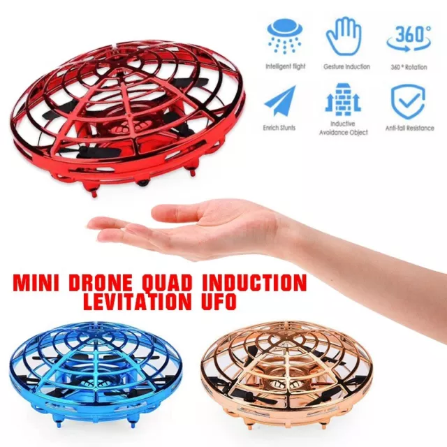 Hand-controlled Mini Drone Quad Induction Levitation Flying Toy Children Gift