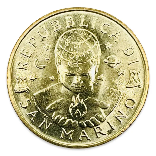 2000 R San Marino 20 Lire - Man Toward 3rd Millennium Commemorative #MER918D1