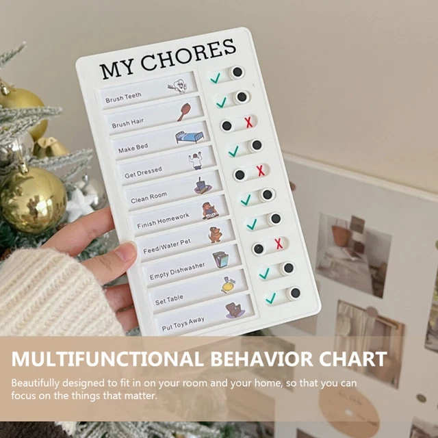 Checklist Riutilizzabile 4 Colori – Tabella Di Comportamento Quotidiana Per Bambini E Adulti, Con Sliders