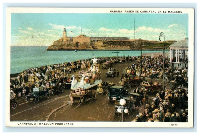 Carnival At Malecon Promenade Havana Cuba Postcard (L33)