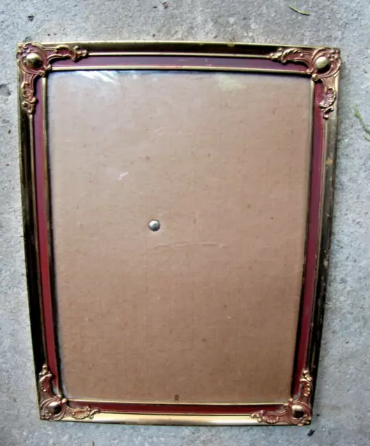 cadre ancien doré+verre bombé 19,5 X 25,5 cm Feuill. 19 X 25 cm