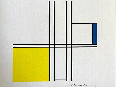 Piet Mondrian, Litografía, Yale 1979 (Le Corbusier Malevich Paul Klee Duchamp)