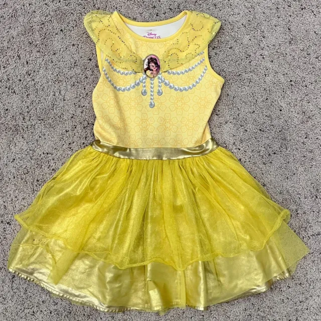 DISNEY PRINCESS BELLE DRESS, Yellow Layered Netting M (7/8)