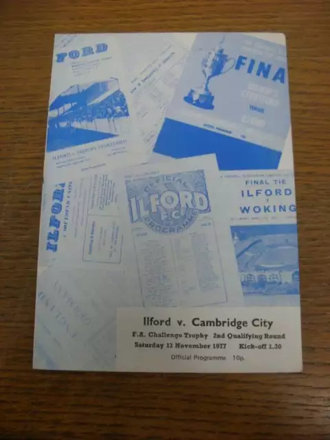 12/11/1977 Ilford v Cambridge City [FA Trophy]