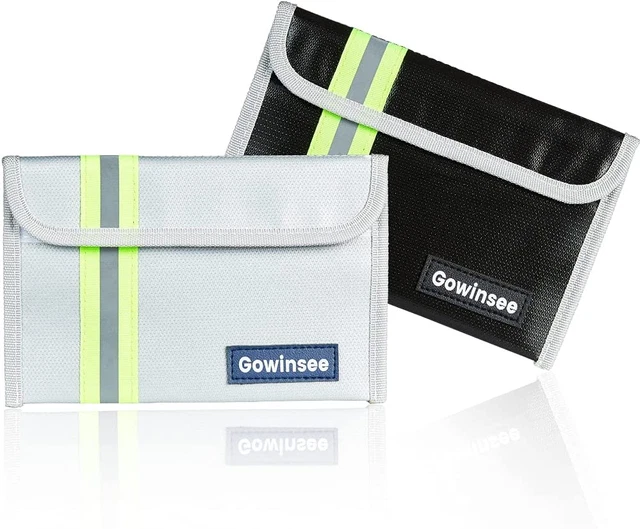 2 Stück Feuerfeste Tasche, Kleine Feuerfeste Geldtasche (12,7 X 20,3 Cm)