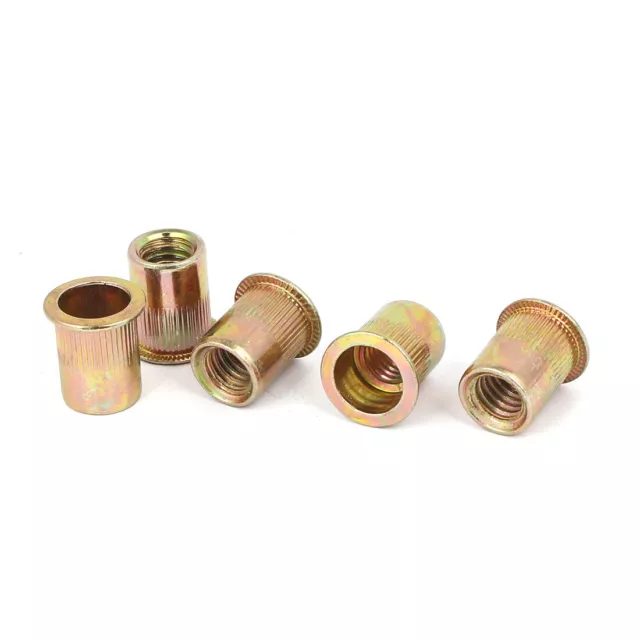 3/8"-16 Tout Droit Écrou Rivet Moleté Insérer Nutsert Ton Bronze 5Pcs