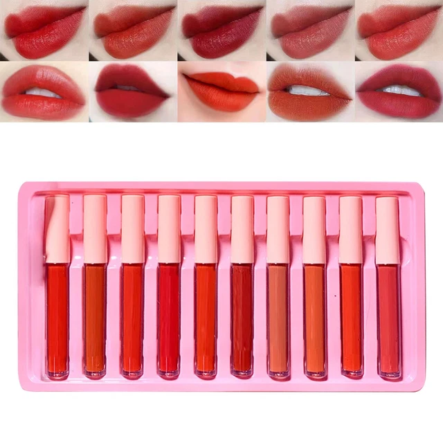 Tinte labial aireado suave y no pegajoso de terciopelo blanqueador e hidratante