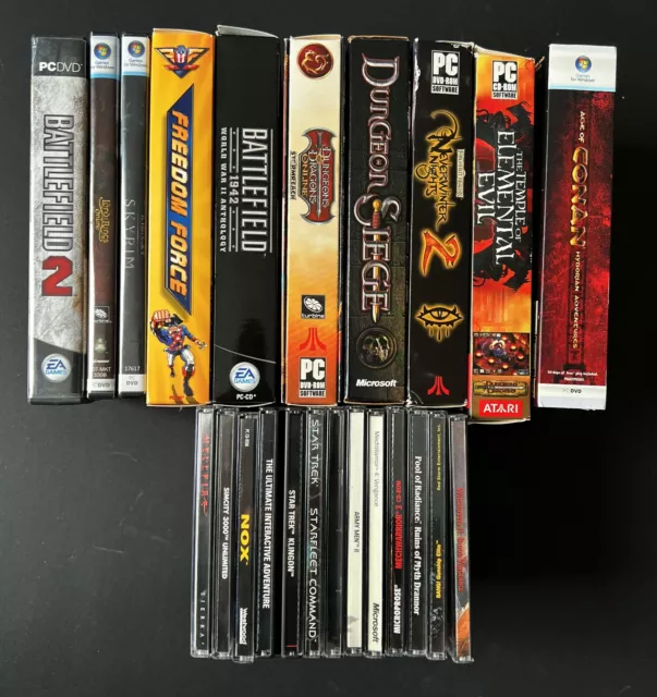 Huge PC Lot Of 21 CD-ROM Games EXCELLENT 2006-2018