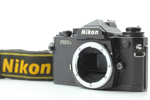 [Near MINT w/ Pro Strap] Nikon FM3A Black 35mm SLR Film Camera Body From JAPAN