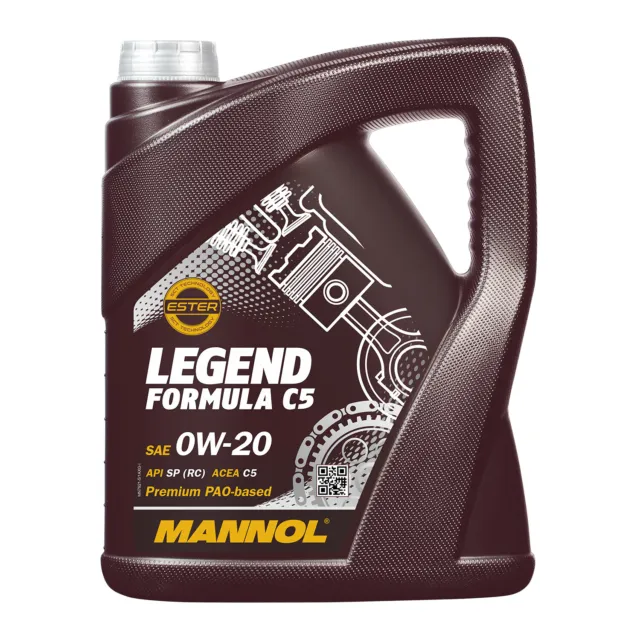 Mannol Legend Formula C5 SAE 0W-20 L'Huile De Moteur, Api Sp RC, 5 Litre