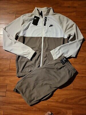 Nike Sportswear Tracksuit Sz M Brown Beige White BV3055 081