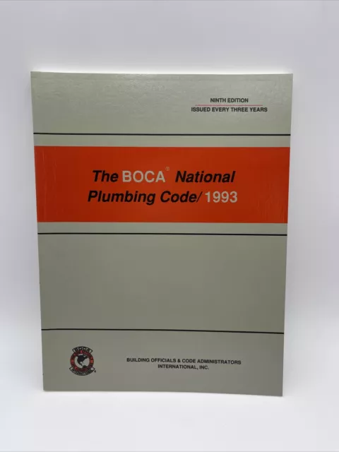 The Boca National Plumbing Code 1993 9th Edition