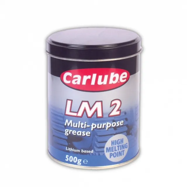 Carlube LM2 Lithium Multi Purpose Grease 500g High Melting Point Anti-Wear