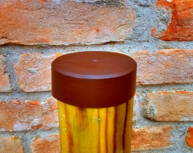 Copri palo per recinzioni tappo copripalo cappuccio in plastica marrone