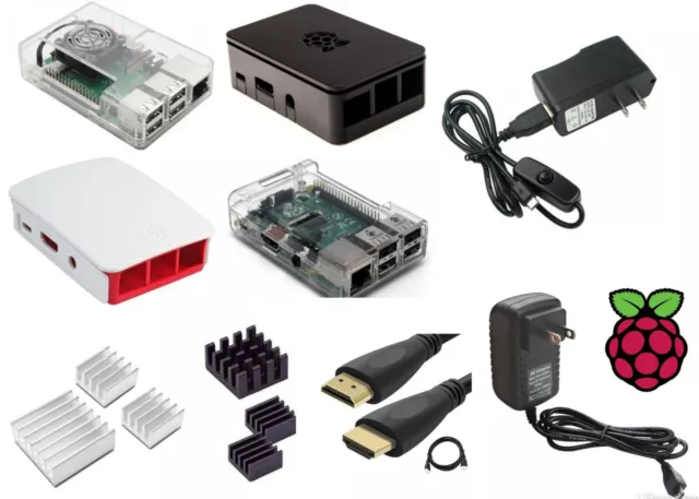 Raspberry Pi 3 B, B+ (B Plus), Beginner Level Starter Kit. (No Board!, Kit ONLY)