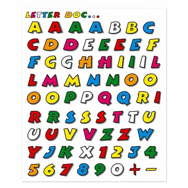 6 Fogli Adesivi Lettere E Numeri Glitterati Colorati, Set Alfabeto Per Scrapbooking E Decorazioni Regalo - 3