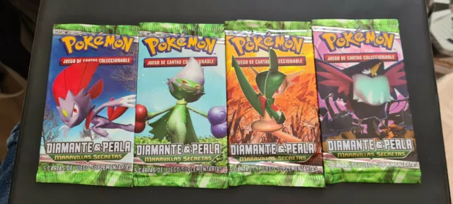 Booster Pokemon - Diamant Et Perle Merveilles Secretes Spanish - Neuf - Lot De 4