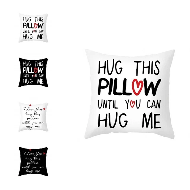 Funda de almohada artística plegable resistente a las lágrimas letra amor cojín estuche vibrante