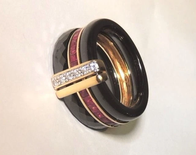 Bague Alliance Guy Laroche En Or 18 Carats 4.98g Avec Diamants 0.36ct - Taille 48 - Style Éternité - Occasion
