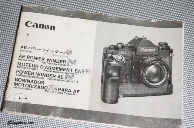 -Multi- Canon Power Winder Fn Mode D'emploi Notice Manual