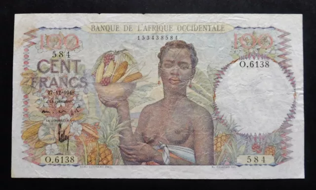 Banque de l'Afrique Occidentale - 100 Francs - 27 décembre 1948