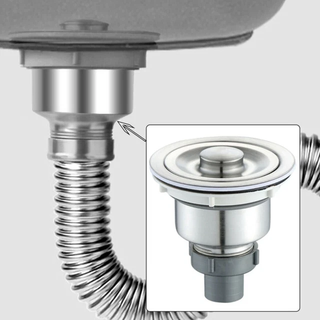 Tapón de baño fregadero tamiz acero inoxidable tapón de drenaje kit
