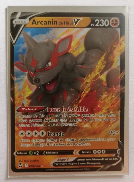 Carte Pokémon ARCANIN DE HISUI V EB12 TEMPÊTE ARGENTEE 090/195 NEUVE VF