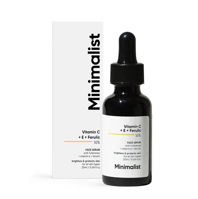 El suero facial minimalista con 16 % de vitamina C y E hace que la piel sea...