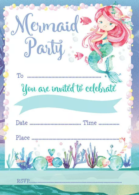 Harry Potter Hogwarts Birthday Party Invitations x 10 c/w Envelopes
