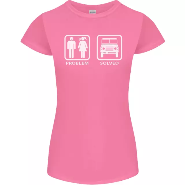 T-shirt 4x4 Problem Solved Off Roading Road da donna taglio petite 3
