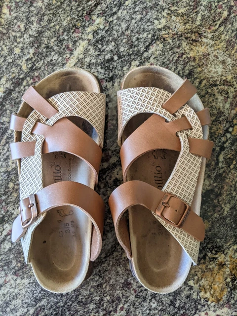 PAPILLIO BY BIRKENSTOCK Pisa Beige Brown Strap Women s Sandals Shoe Size 7 49.50 PicClick