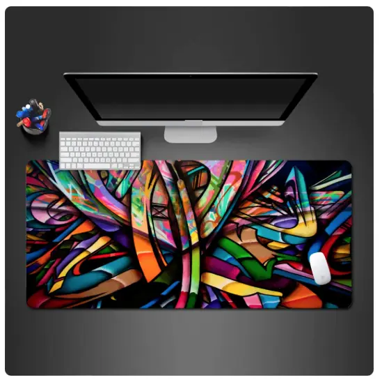 XL Gaming Mouse Pad Rubber Computer Game Mousepad Desk Colorful Vivid Layered