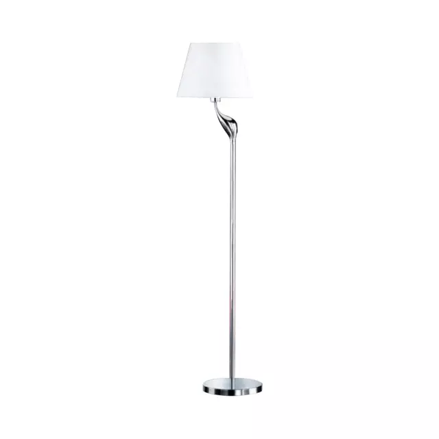 Design Stehlampe Steh-Leuchte Standlampe Wohnzimmer Leselampe weiß E27 für LED