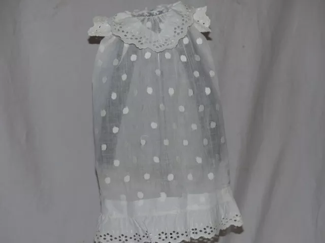 Robe poupée bébé ancienne linge de maison (34441)